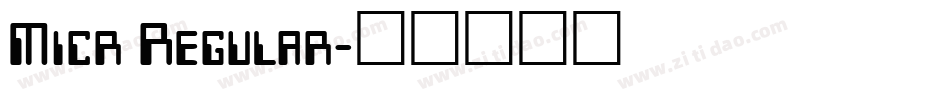 Micr Regular字体转换